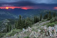 Summer Sunset and Storm - Peak 10420 - Big Cottonwood Canyon, Utah Summer Sunset and Storm - Peak 10420 - Big Cottonwood Canyon, Utah - bp0121